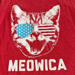 Tipsy Elves Red Meowica Cat Tee